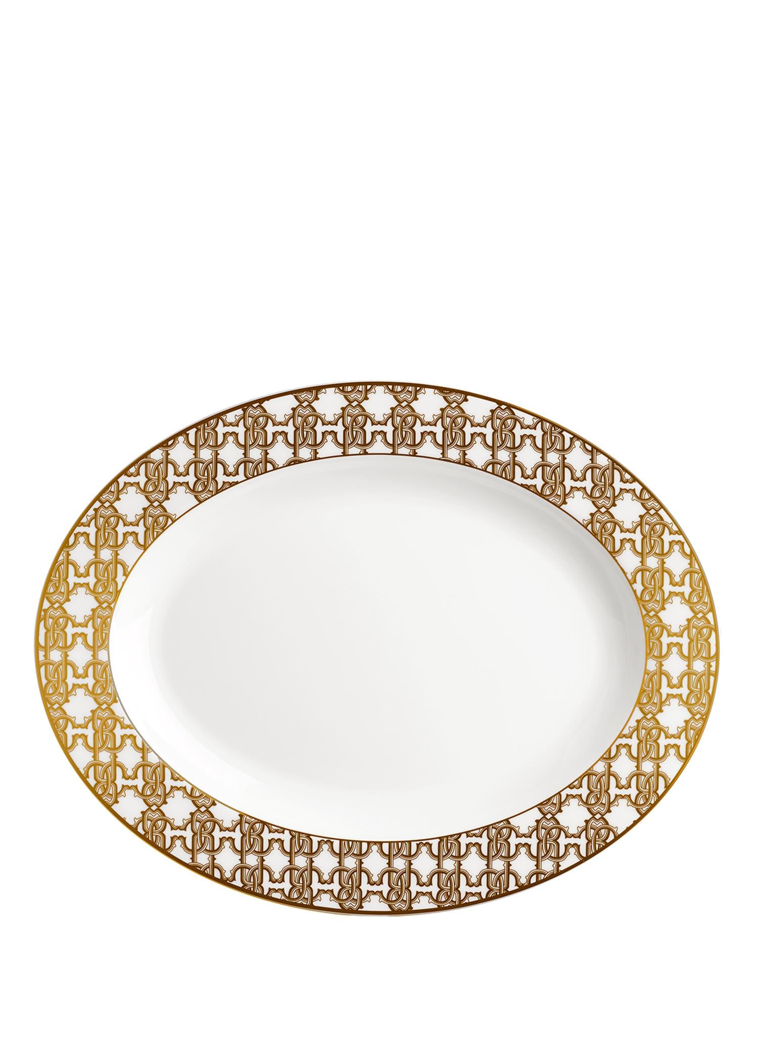 ROBERTO CAVALLI MONOGRAM GOLD - OVAL SERVIS TABAGI, 36 CM