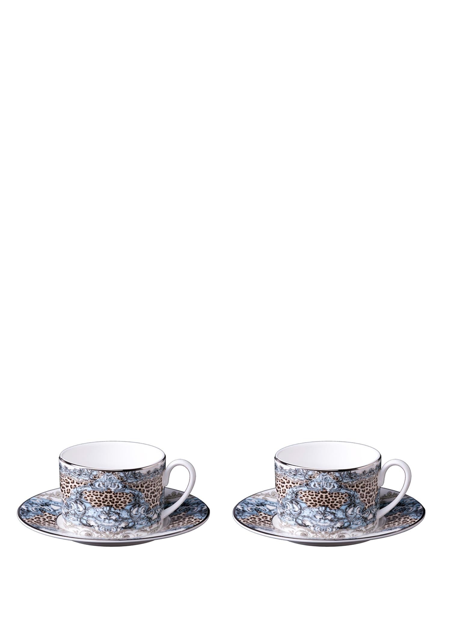 ROBERTO CAVALLI PALAZZO PITTI - 2 KISILIK KAHVE/CAY FINCAN VE TABAGI, 0,22 L, 4 PARCA