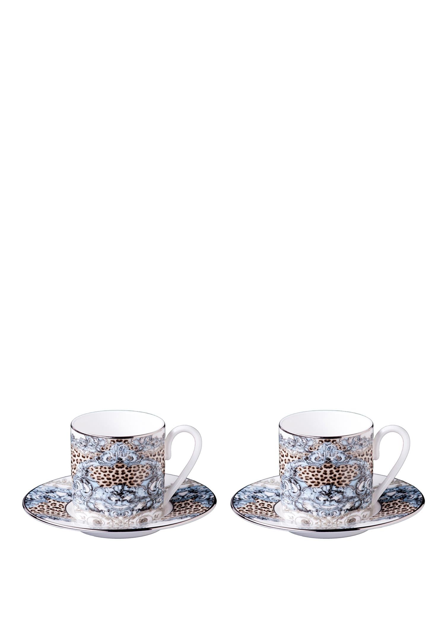 ROBERTO CAVALLI PALAZZO PITTI - 2 KISILIK TURK KAHVESI FINCAN VE TABAGI, 0,12 L, 4 PARCA