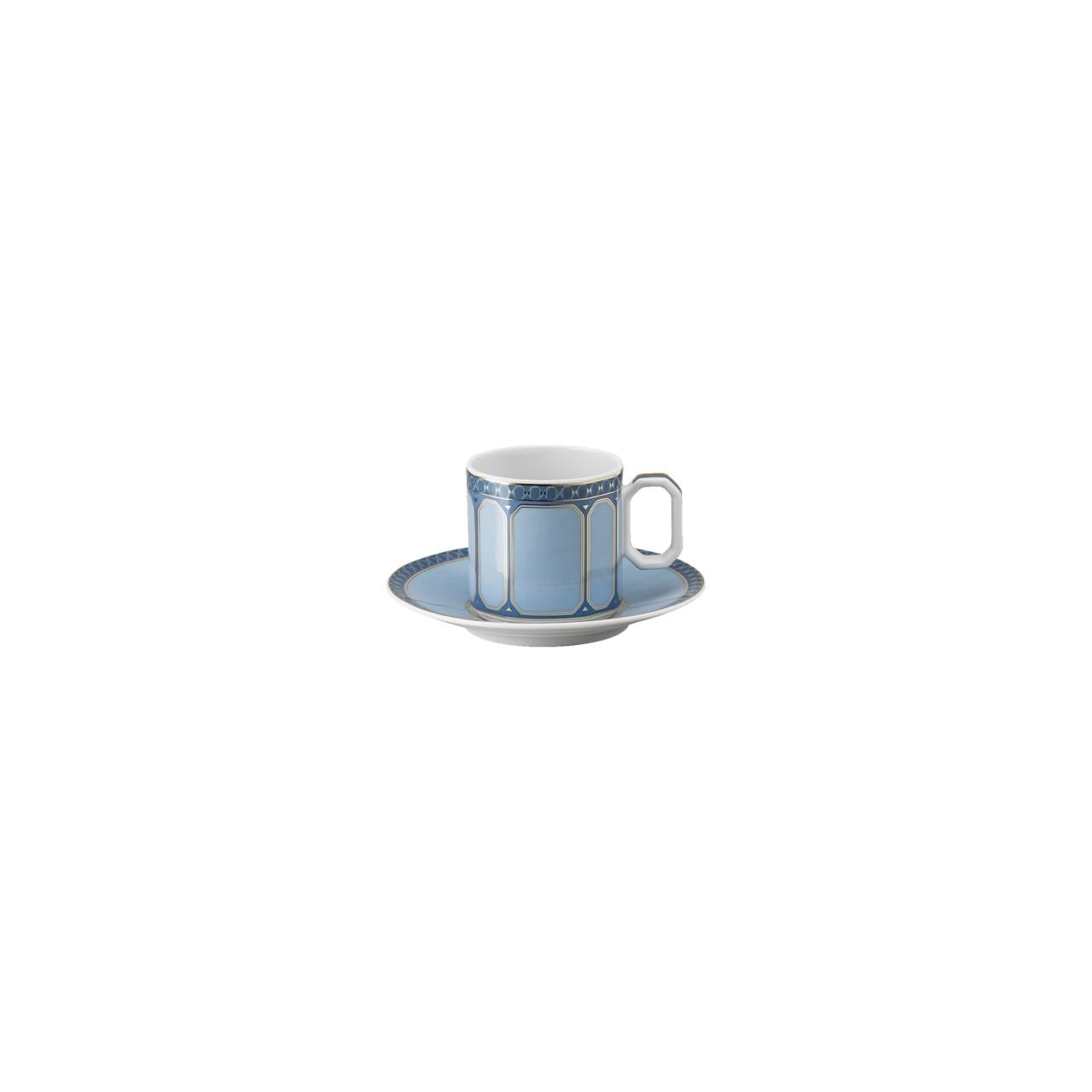 ROSENTHAL X SWAROVSKI SIGNUM AZURE - TURK KAHVESI FINCAN VE TABAGI, MAVI, 0,08 L