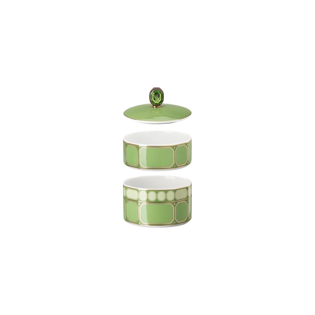 ROSENTHAL X SWAROVSKI SIGNUM FERN - 3 PARCA KAPAKLI KUTU, 8 CM