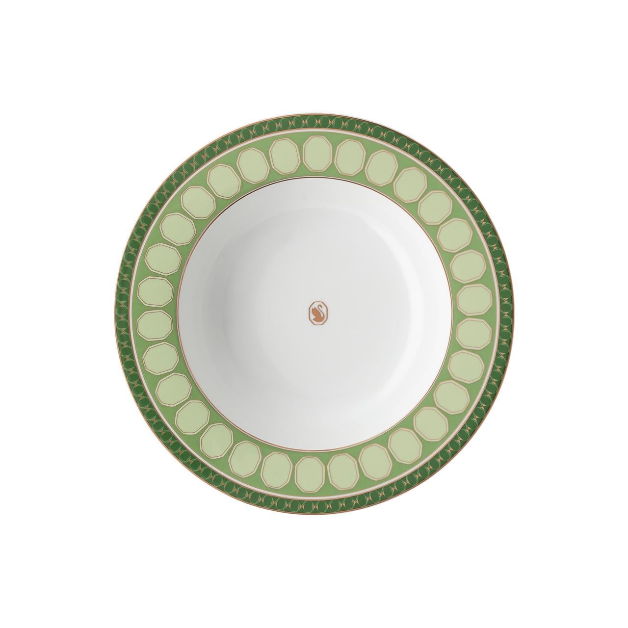 ROSENTHAL X SWAROVSKI SIGNUM FERN - CUKUR TABAK, YESIL, 24 CM