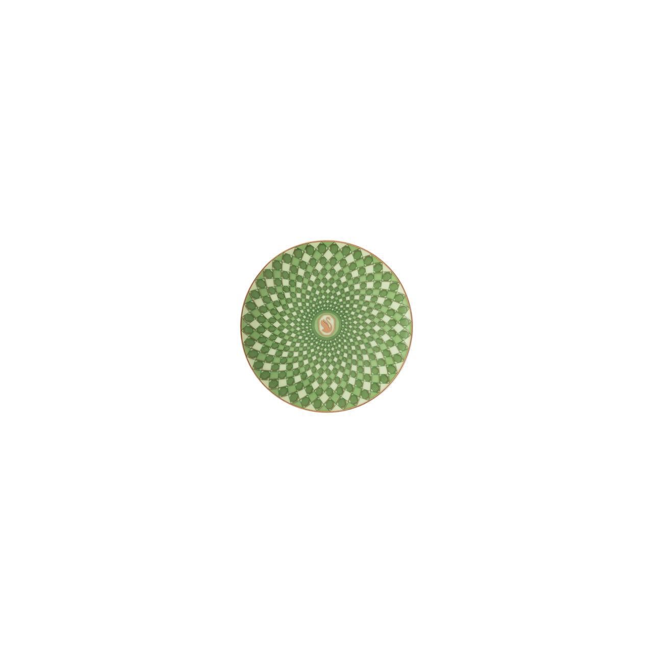 ROSENTHAL X SWAROVSKI SIGNUM FERN - EKMEK TABAGI, YESIL, 10 CM
