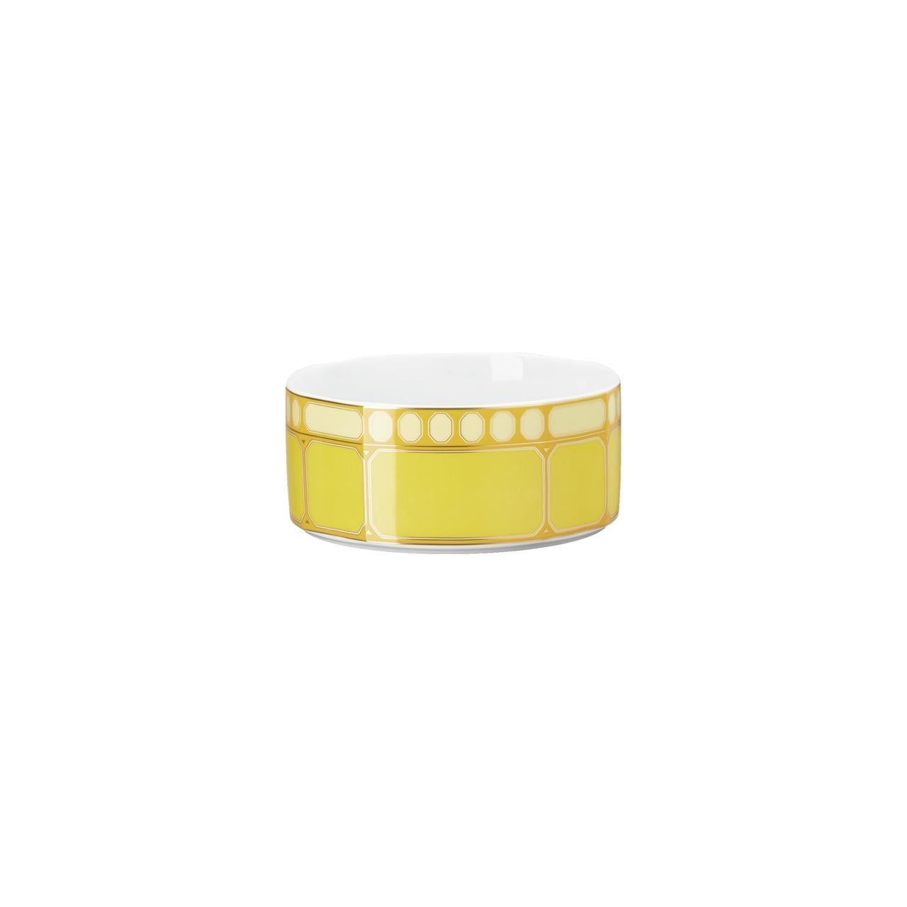 ROSENTHAL X SWAROVSKI SIGNUM JONQUIL -KOMP./SALATA KASESI, SARI, 14 CM