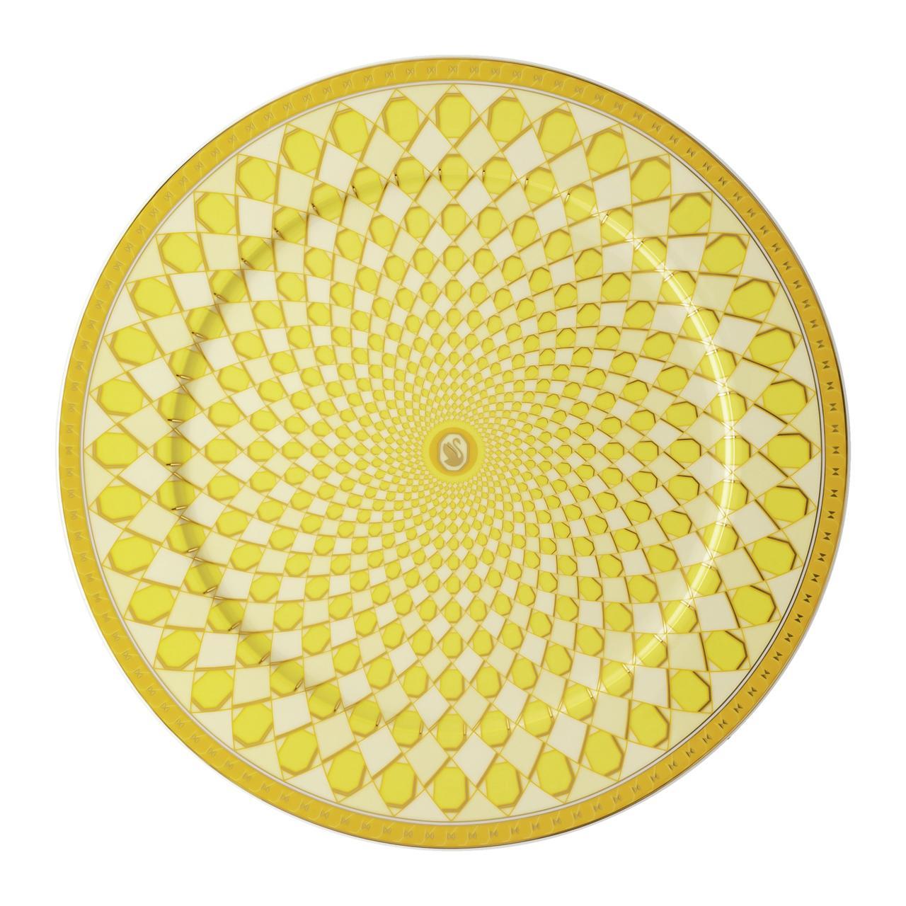 ROSENTHAL X SWAROVSKI SIGNUM JONQUIL - SERVIS TABAGI, SARI, 33 CM