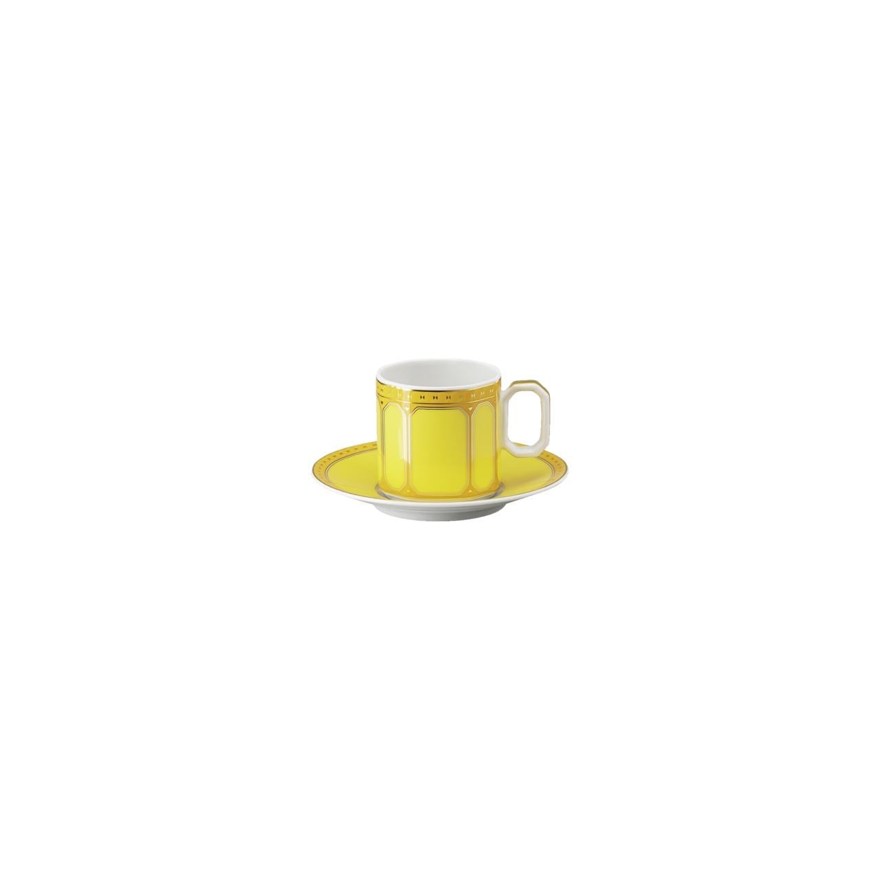 ROSENTHAL X SWAROVSKI SIGNUM JONQUIL - TURK KAHVESI FINCAN VE TABAGI, SARI, 0,08 L