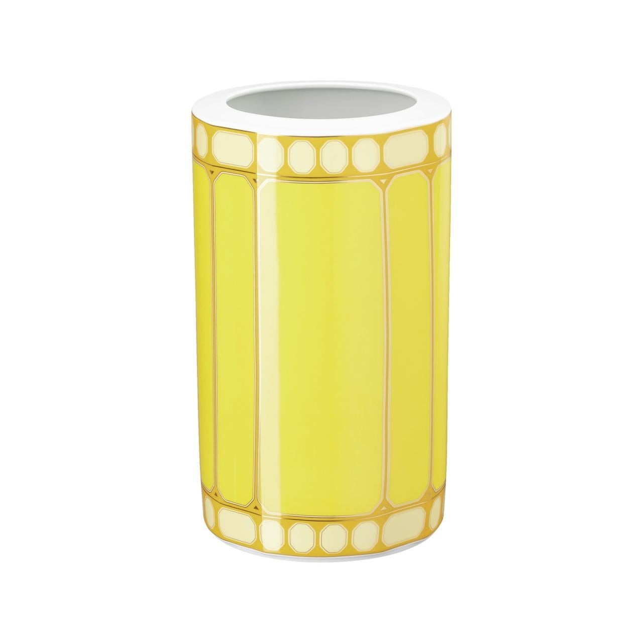 ROSENTHAL X SWAROVSKI SIGNUM JONQUIL -VAZO, BUYUK, SARI, 27 CM