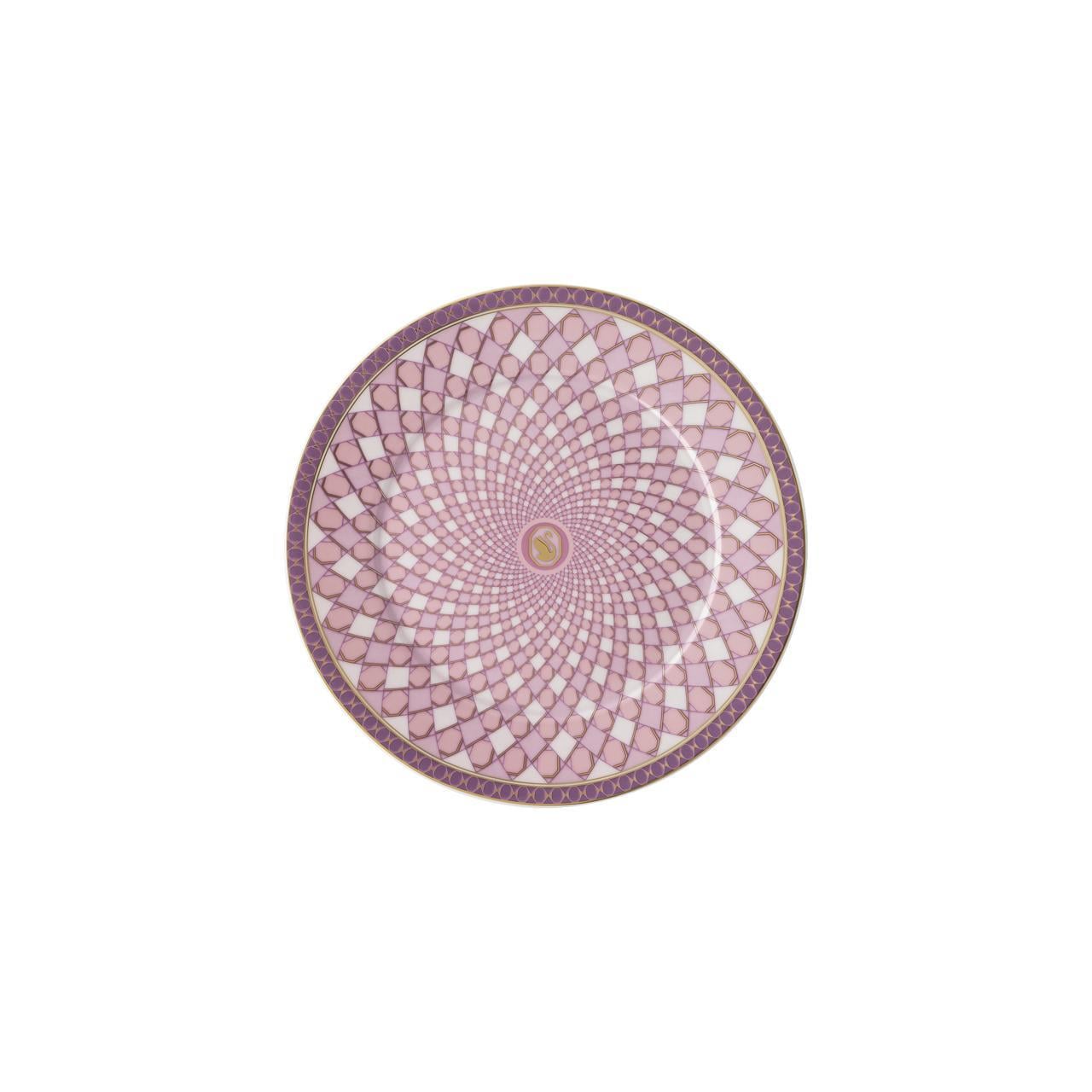 ROSENTHAL X SWAROVSKI SIGNUM ROSE - EKMEK TABAGI, PEMBE, 18 CM