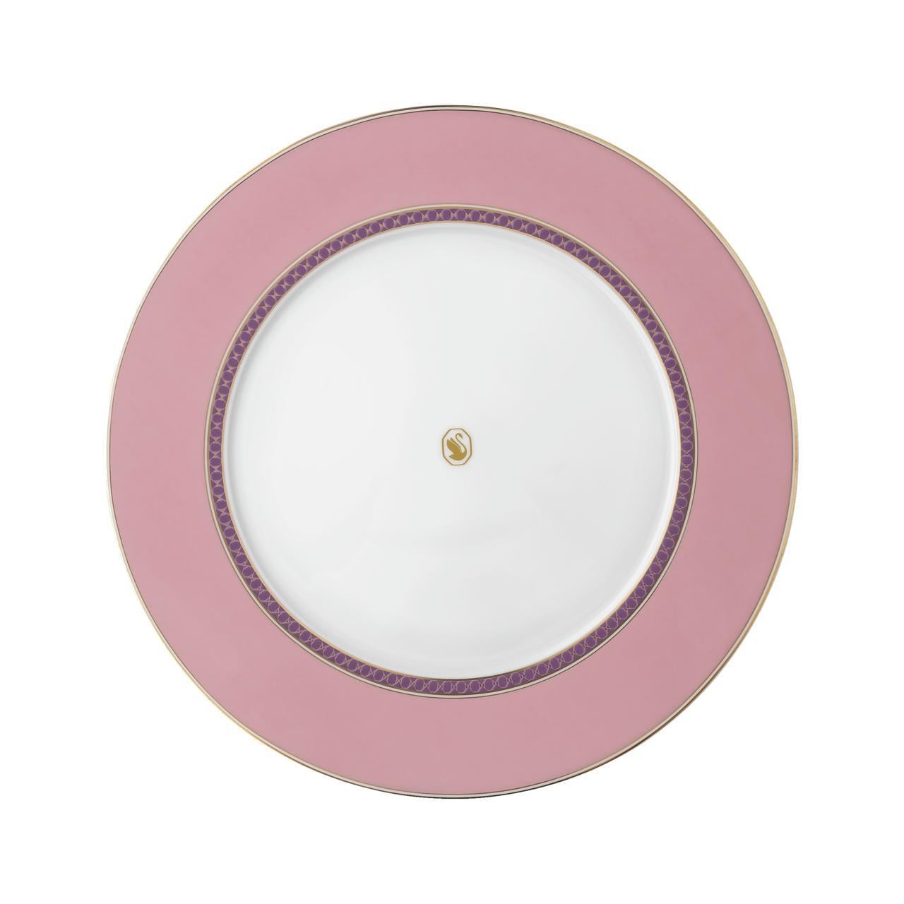 ROSENTHAL X SWAROVSKI SIGNUM ROSE - YEMEK TABAGI, PEMBE, 29 CM