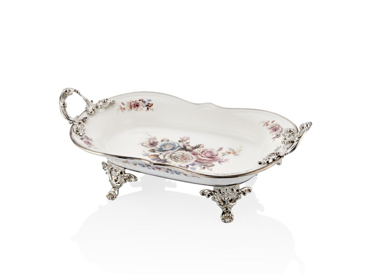 ROSETTA GOLD DALGA GECISLI DIKDORTGEN TABAK 35.5 CM (8)