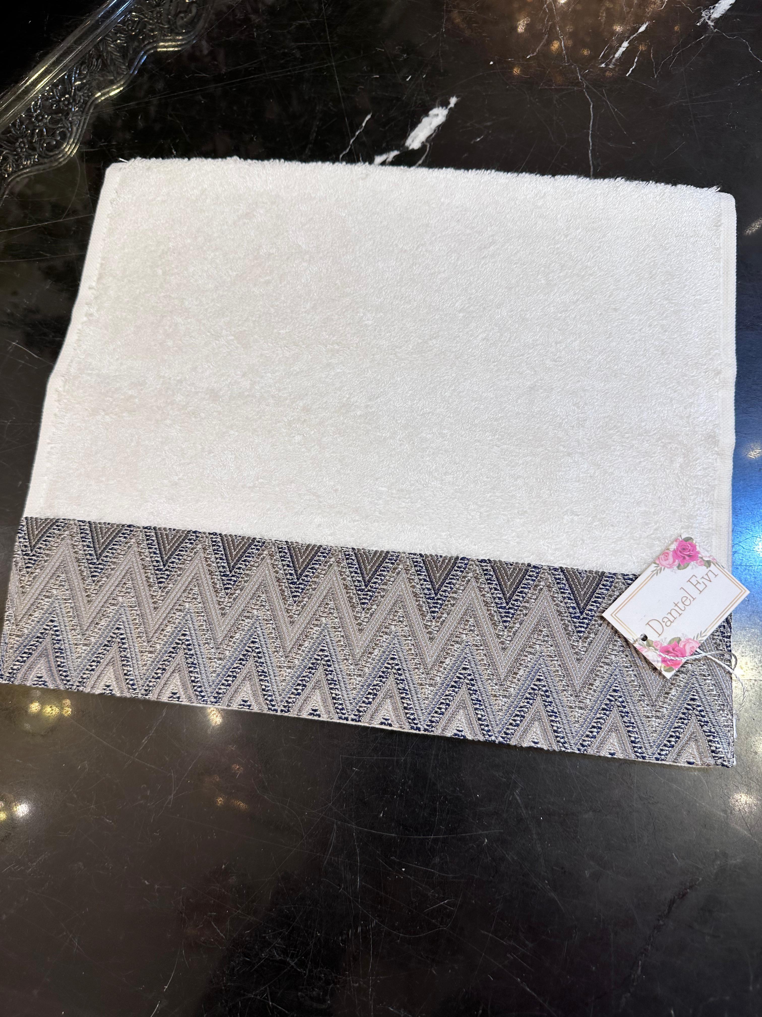 Zigzag Gri Renk 30x50 cm El Havlu