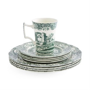 Heritage Green Italian 12 Parça Yemek Seti