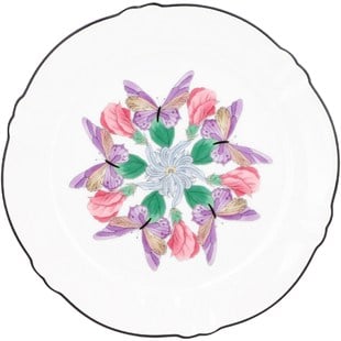 Kaleidoscope 18,5 cm Çiçek Desenli Tatlı Tabağı