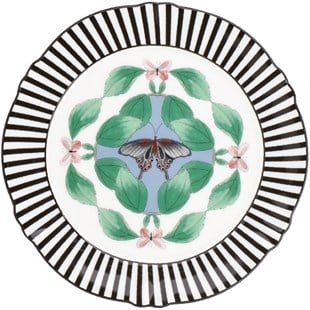 Kaleidoscope 18,5 cm Yaprak Desenli Tatlı Tabağı