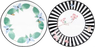 Kaleidoscope 2’li Çizgi ve Yaprak Desenli Sosluk Seti