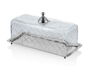 NICKEL DOME CAM KAPAKLI BATON KEK STANDI 34,5X17X16,5 CM