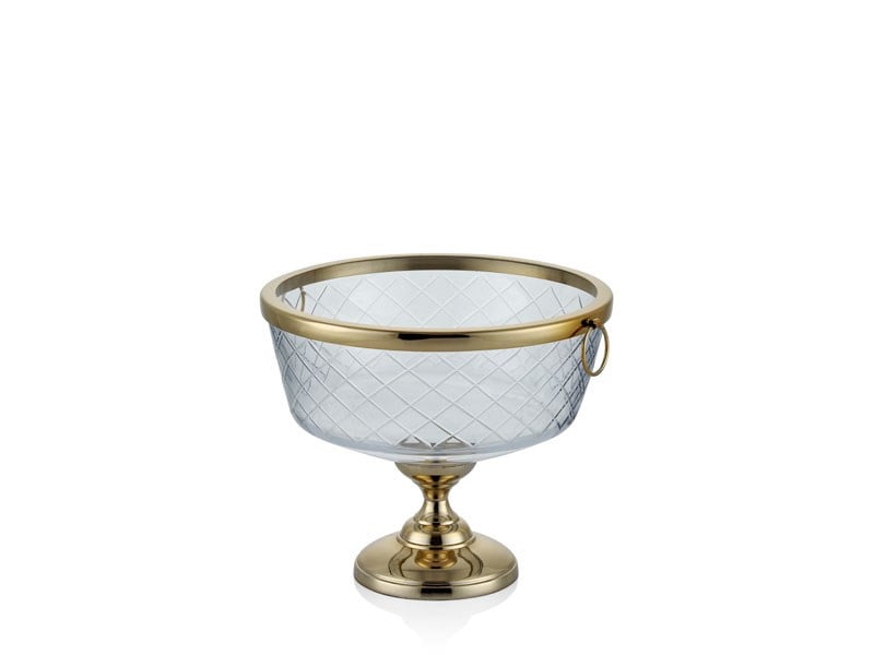 AYAKLI KULPLU GOLD MEYVELIK 25X24X21 CM