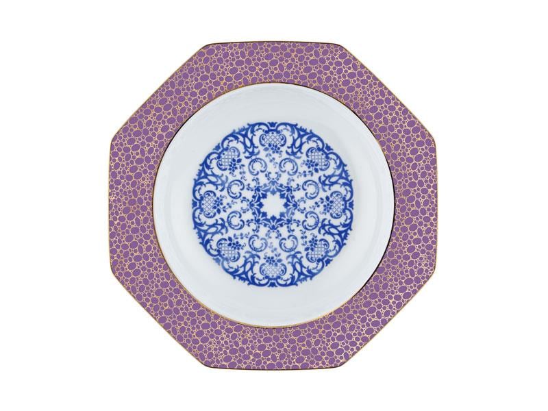 Blooming Baroque - Çukur Tabak 22 cm Mavi