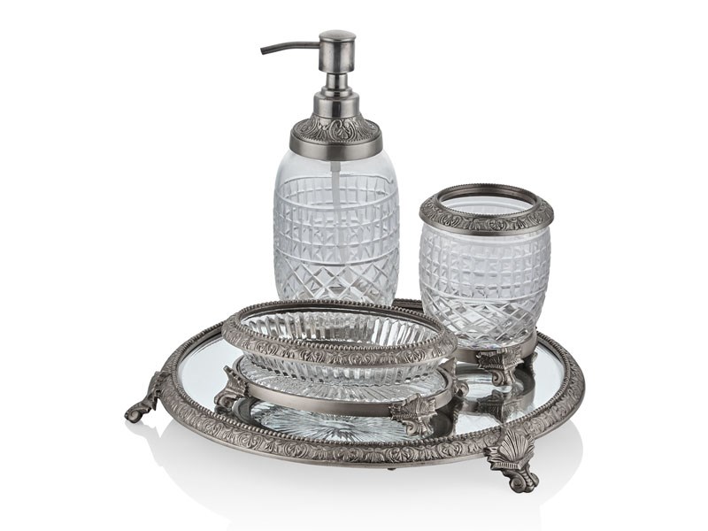 FLOWER ANTIQUE SILVER BANYO TAKIMI