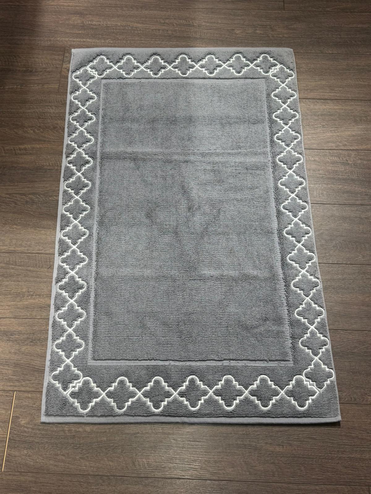 Gri Fas Kapısı Model Tek Parça Ayak Paspası 60x100 cm