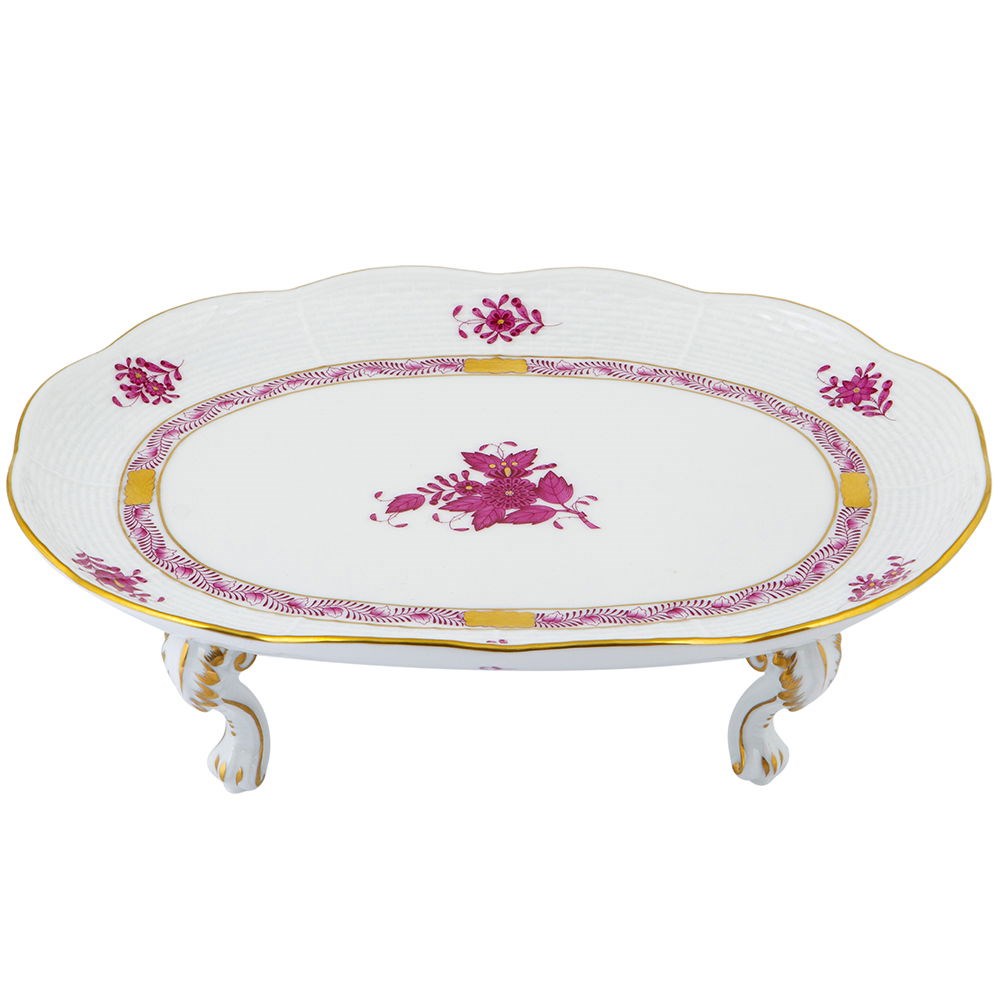 HEREND APPONYİ PEMBE 26 CM AYAKLI SERVİS