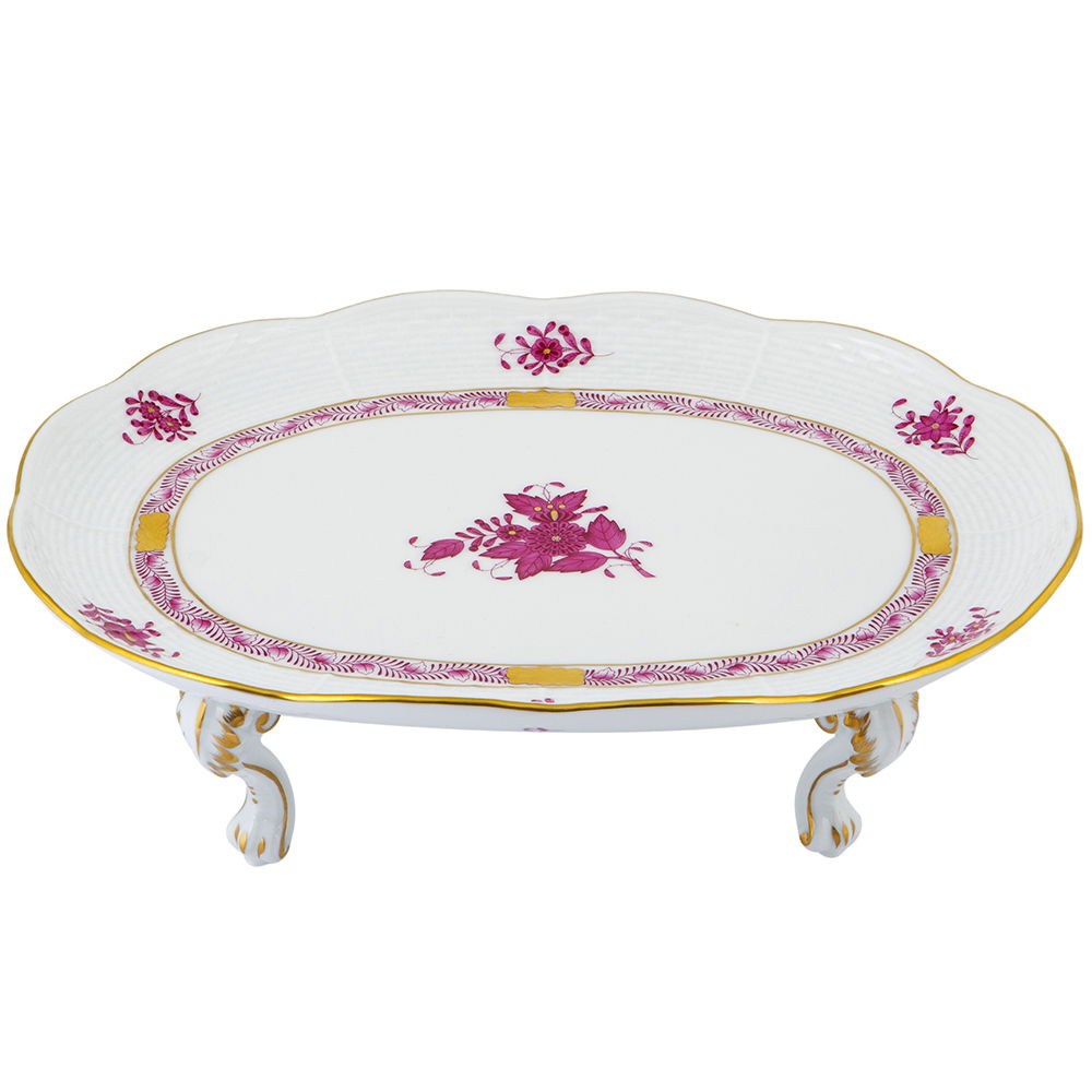HEREND APPONYİ PEMBE 26 CM AYAKLI SERVİS