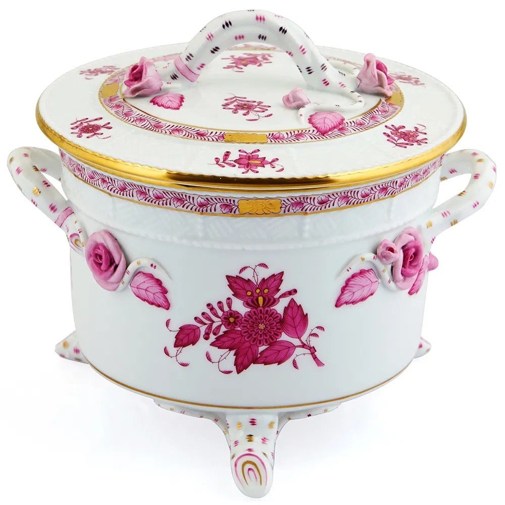 HEREND APPONYİ PEMBE DEKORATİF KAPAKLI SERVİS