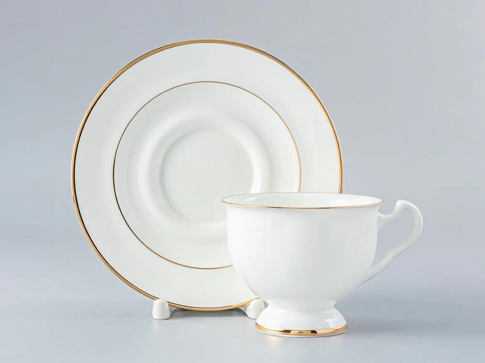 IMPERIAL ÇAY FİNCANI VE FİNCAN TABAĞI, ISADORA ALTIN ŞERİT 1/2