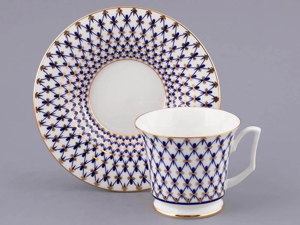 IMPERIAL ÇAY FİNCANI VE TABAĞI JULİA KOBALT AĞ 1/2
