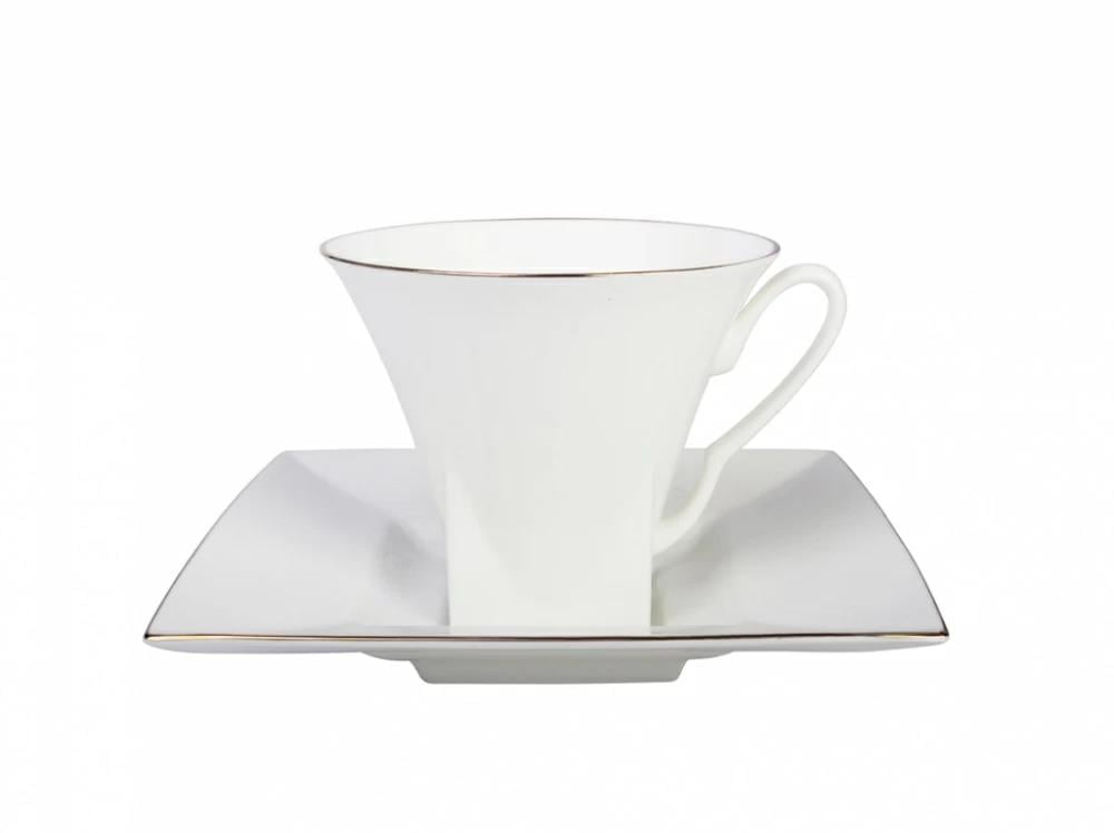 IMPERIAL ÇAY FİNCANI VE TABAĞI PETROPOLİS ALTIN KENARLI 1/2