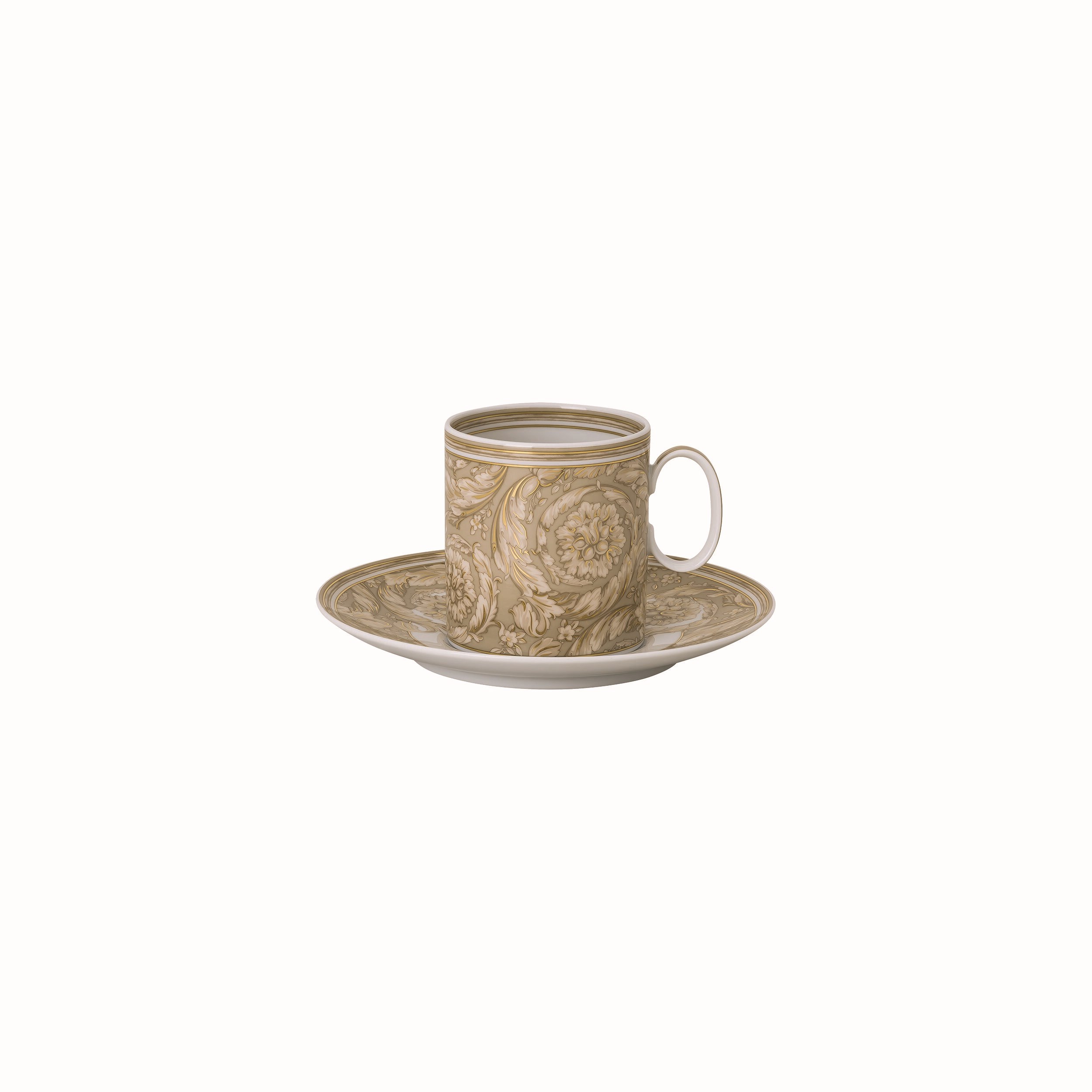 Kahve Fincen-Tabak Barocco Beige