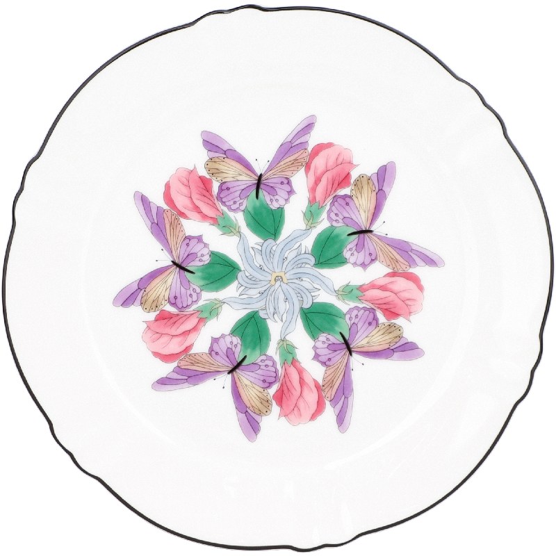 Kaleidoscope 18,5 cm Çiçek Desenli Tatlı Tabağı