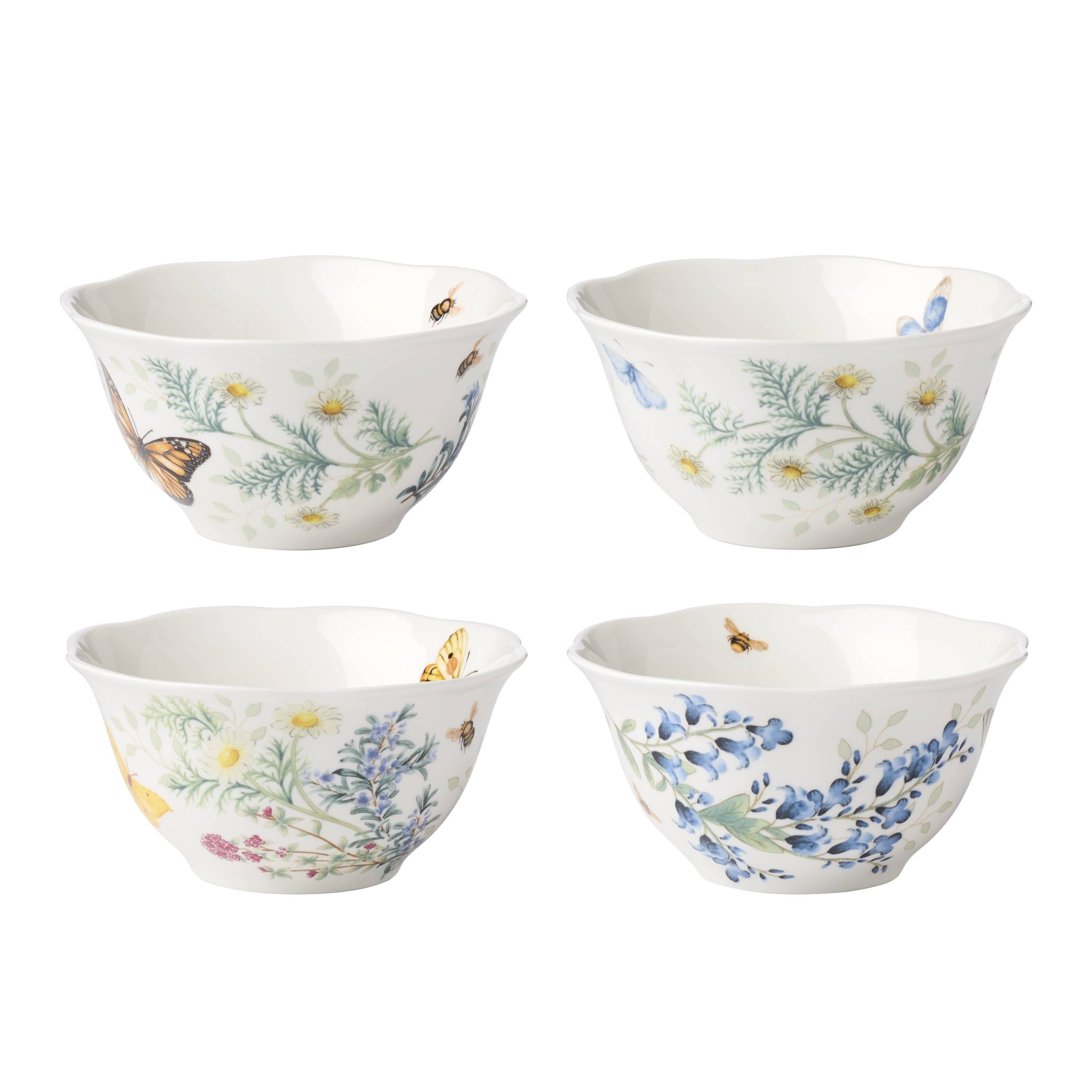 LENOX BUTTERFLY HERBS- KOMP./SALATA KASESI, 4'LU SET, 14,6 CM