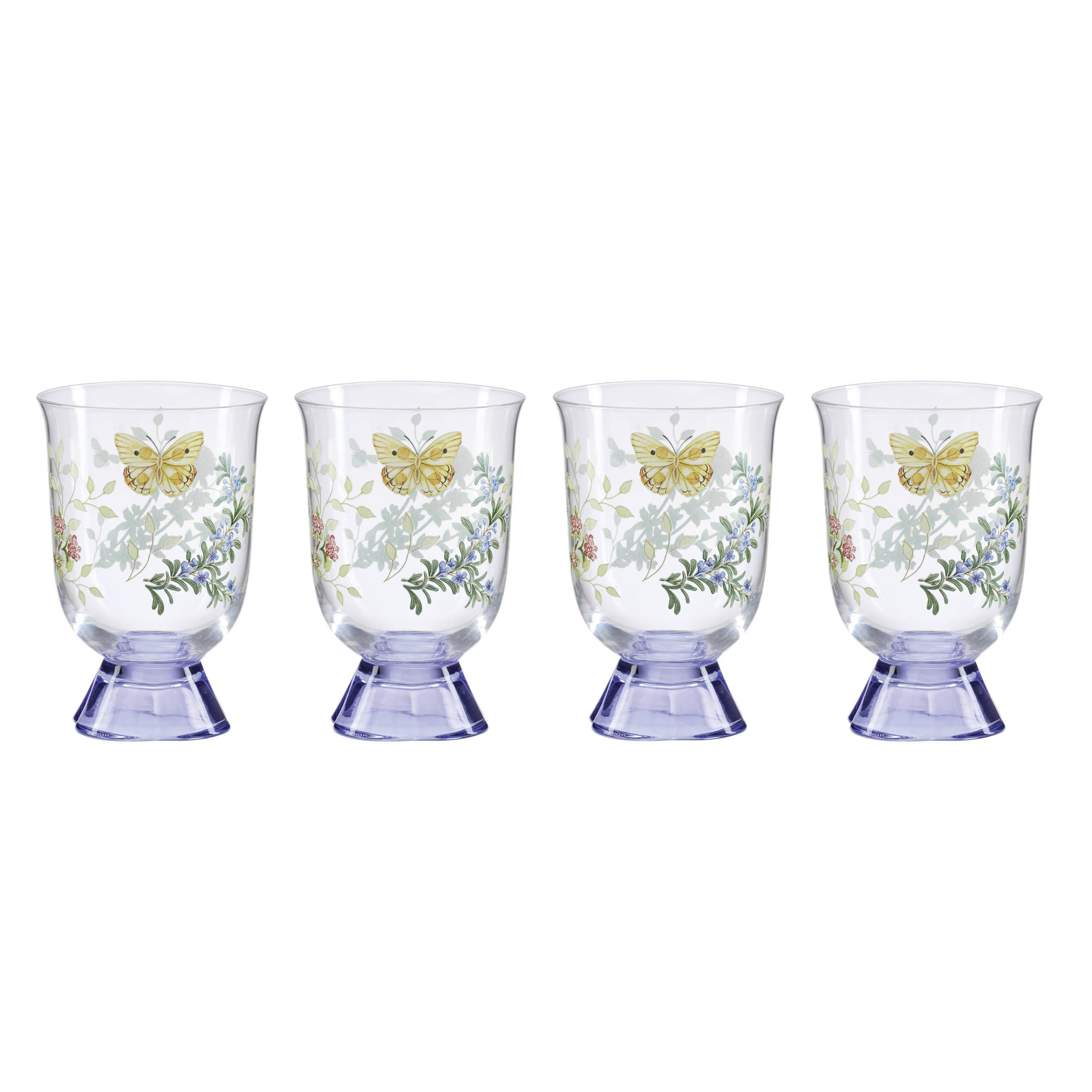 LENOX BUTTERFLY HERBS- SU/MESRUBAT BARDAGI, 4'LU SET, 14 CM
