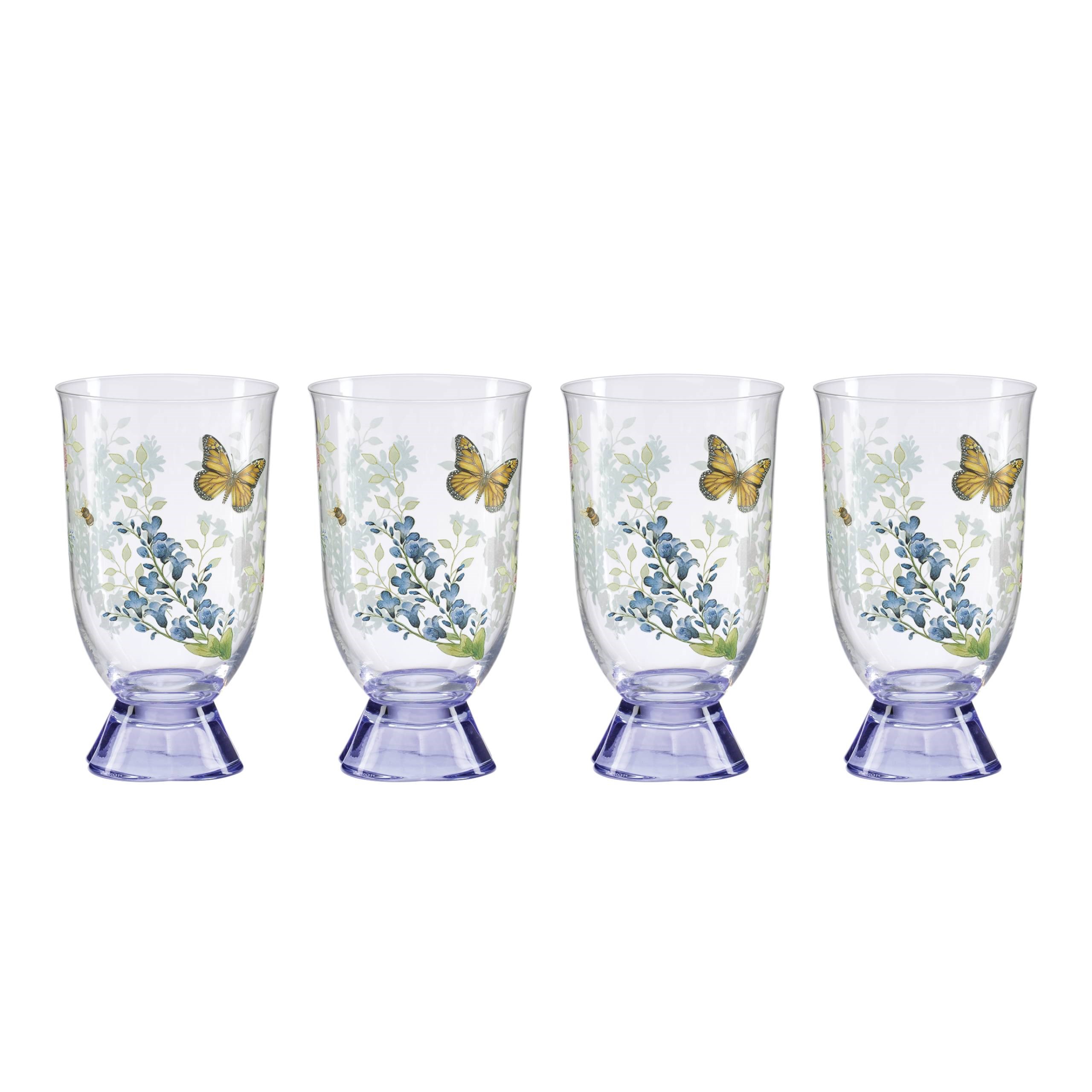 LENOX BUTTERFLY HERBS- SU/MESRUBAT BARDAGI, 4'LU SET, 15,9 CM