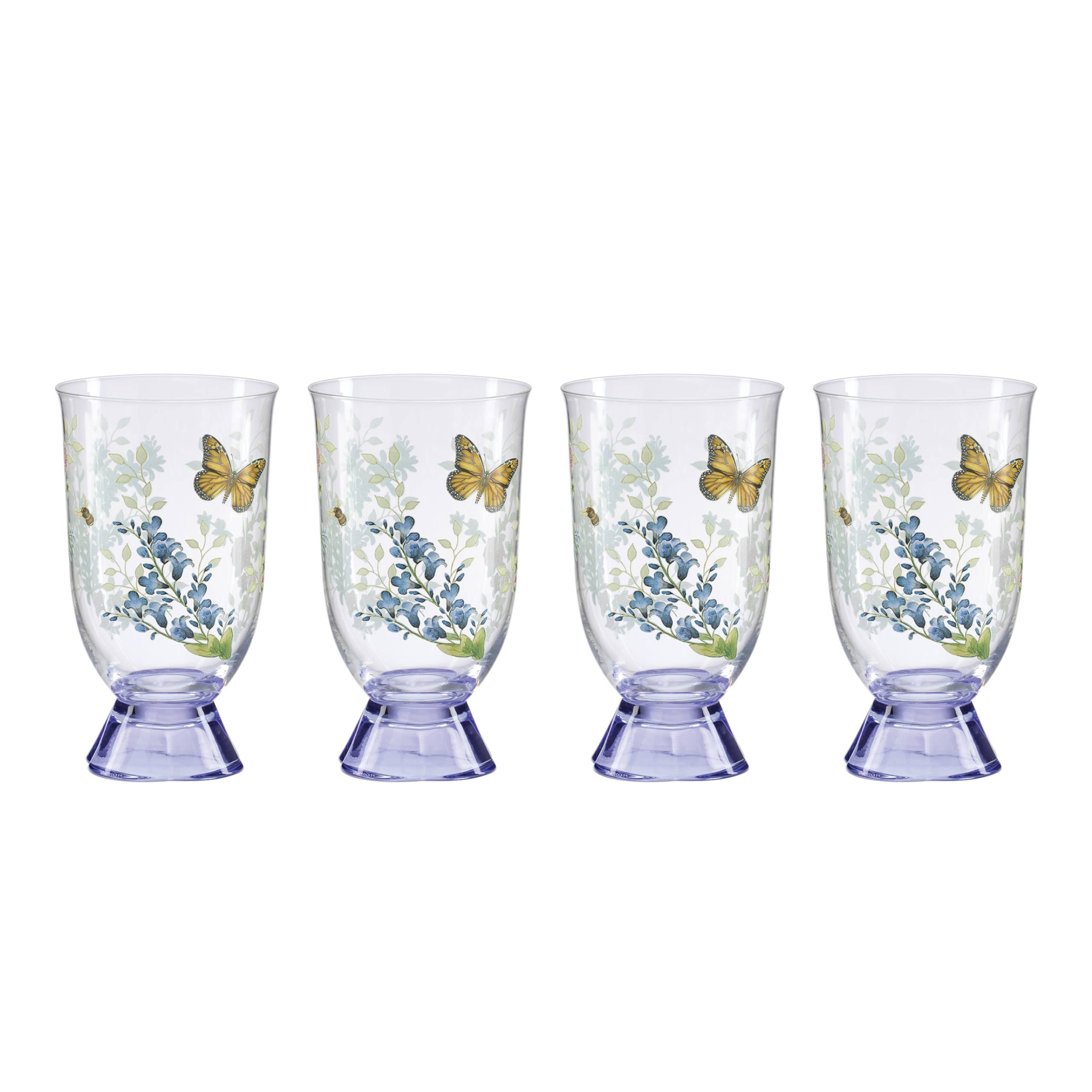 LENOX BUTTERFLY HERBS- SU/MESRUBAT BARDAGI, 4'LU SET, 15,9 CM