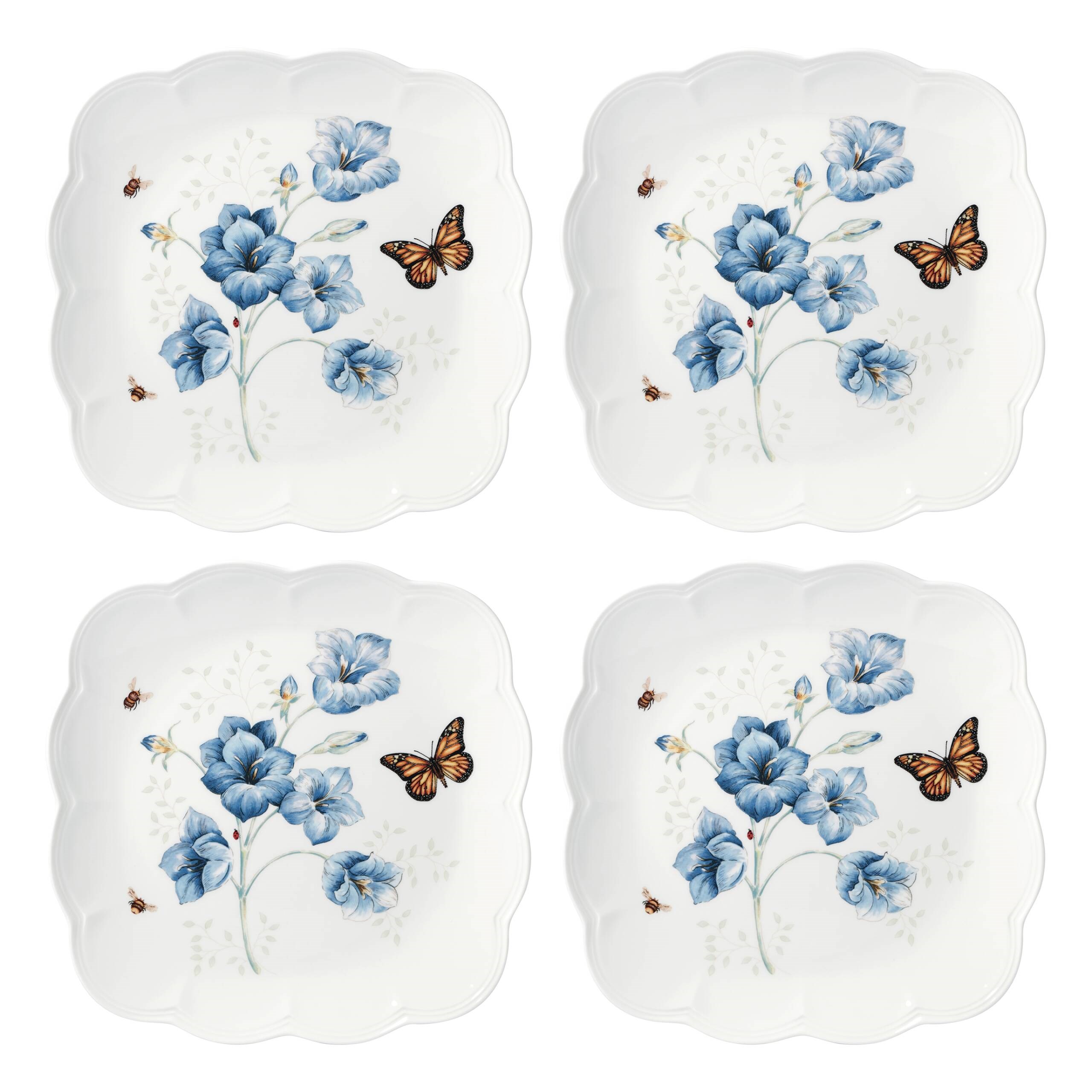 LENOX BUTTERFLY - KARE YEMEK TABAGI, 4 PARCA SET