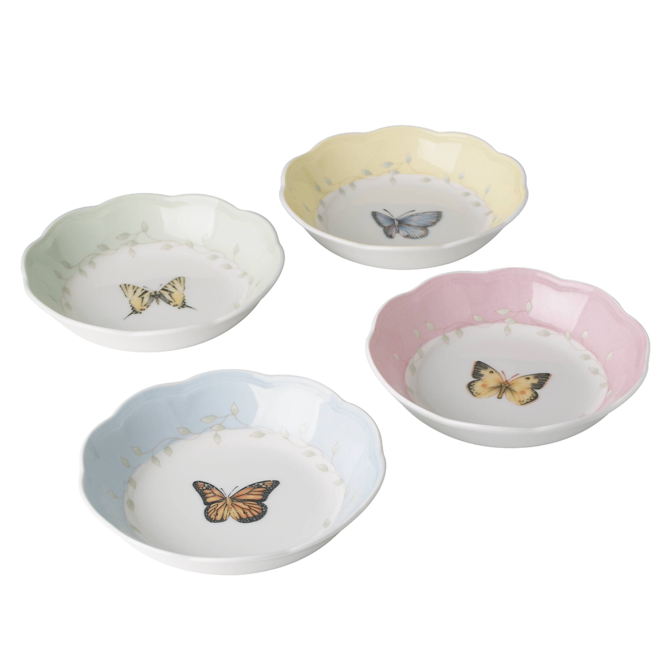 LENOX BUTTERFLY - KOMP./SALATA KASESI, 4 RENK, 4'LU SET, KISA, 13.3 CM