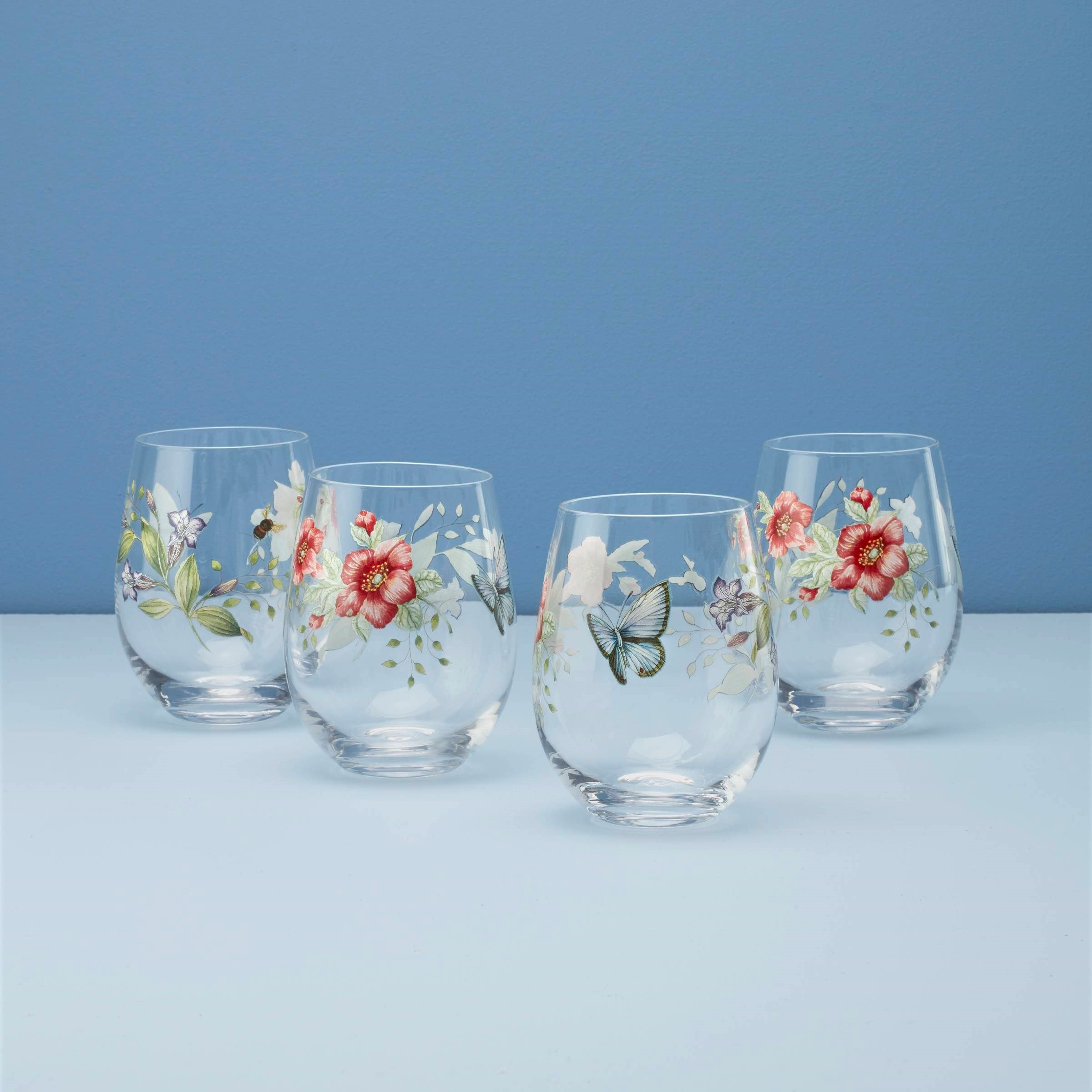 LENOX BUTTERFLY - SU/MESRUBAT BARDAGI, 4'LU SET, 12 CM