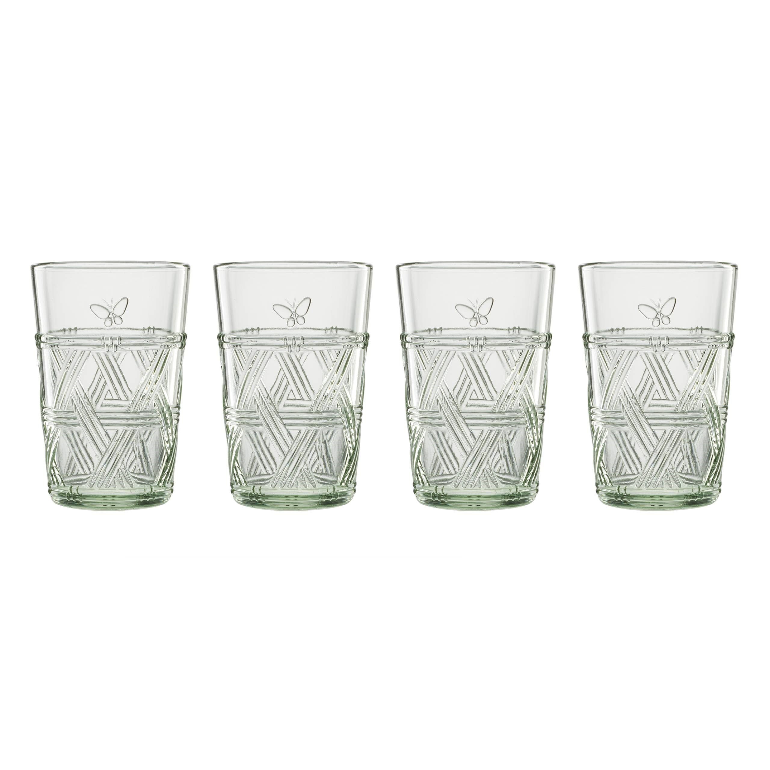 LENOX BUTTERFLY - SU/MESRUBAT BARDAGI, 4'LU SET, YESIL, 12,7 CM, 0,36 L