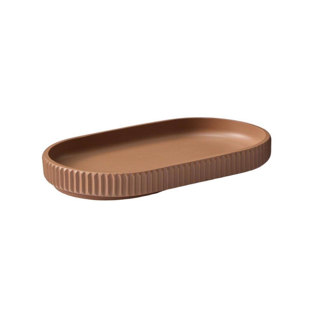 Lumi Kanallı Banyo Tepsisi - Terracotta