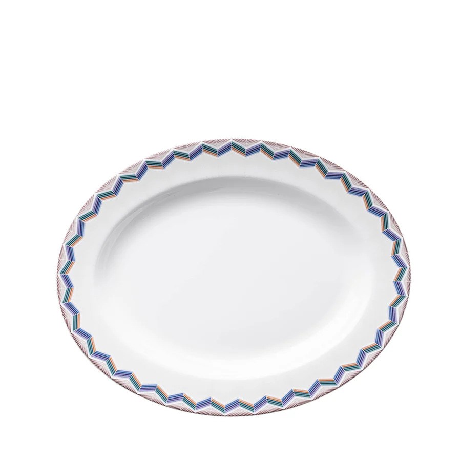 MISSONI ZİG ZİG JARRİS 148-LACİVERT OVAL SERVİS TABAĞI 36 CM
