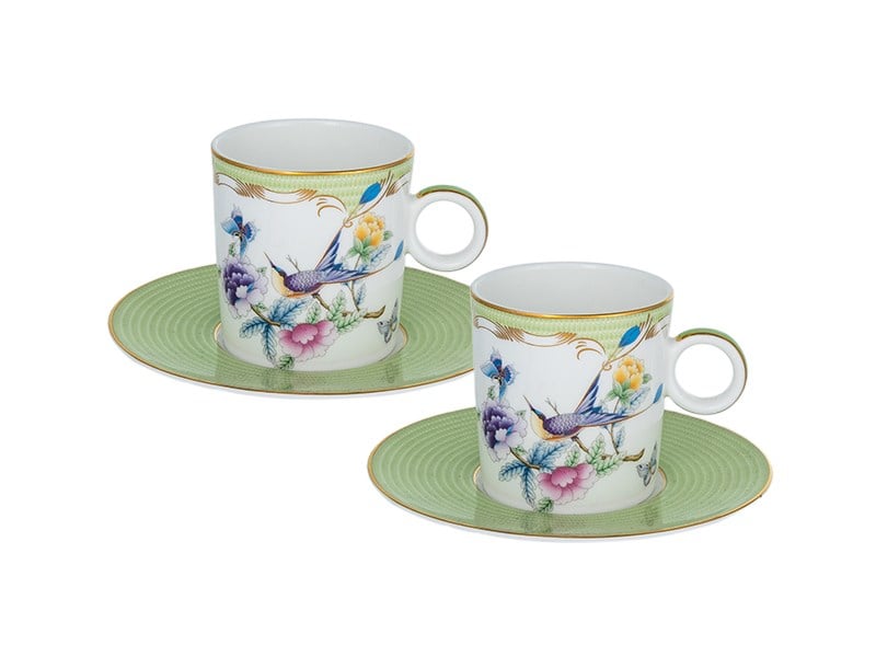 Papillons Green - 2li Kahve Fincanı Seti