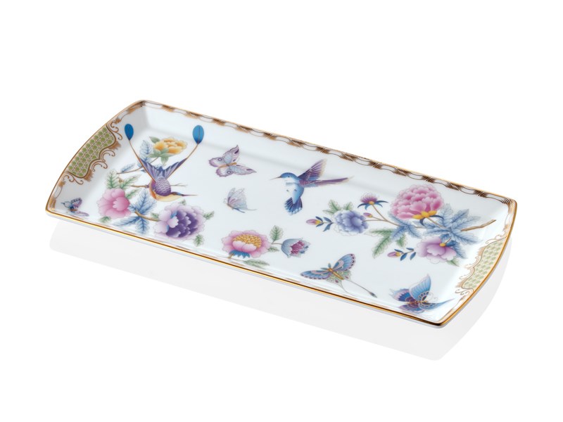 Papillons Green - Büyük Kayık Tabak 35 cm