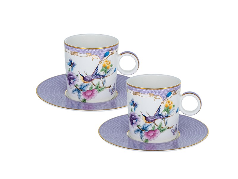 Papillons Purple - 2li Kahve Fincanı Seti