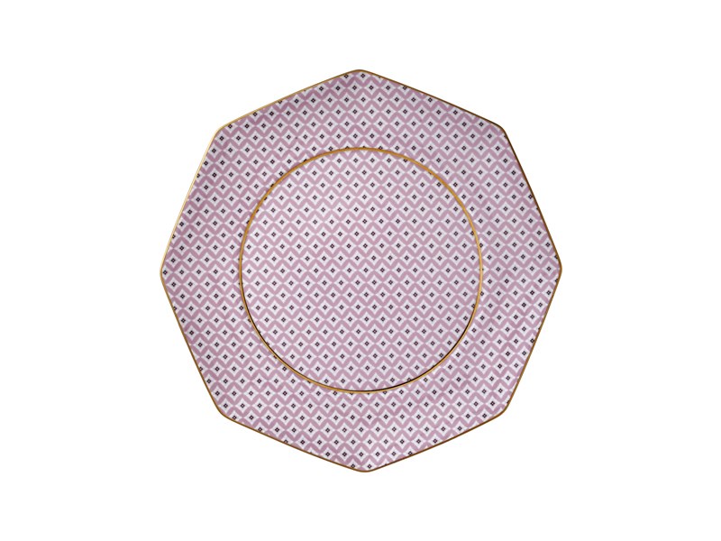 Regency Damask - Kahvaltı Tabağı 21 cm Pembe