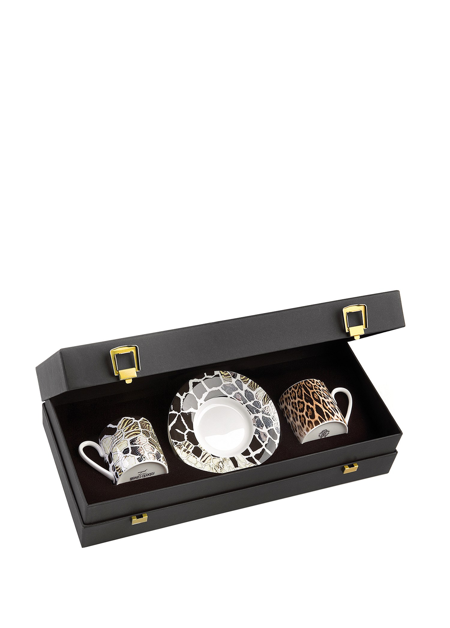 ROBERTO CAVALLI AFRICA - 2 KISILIK TURK KAHVESI FINCAN VE TABAGI, 0,12 L, 4 PARCA