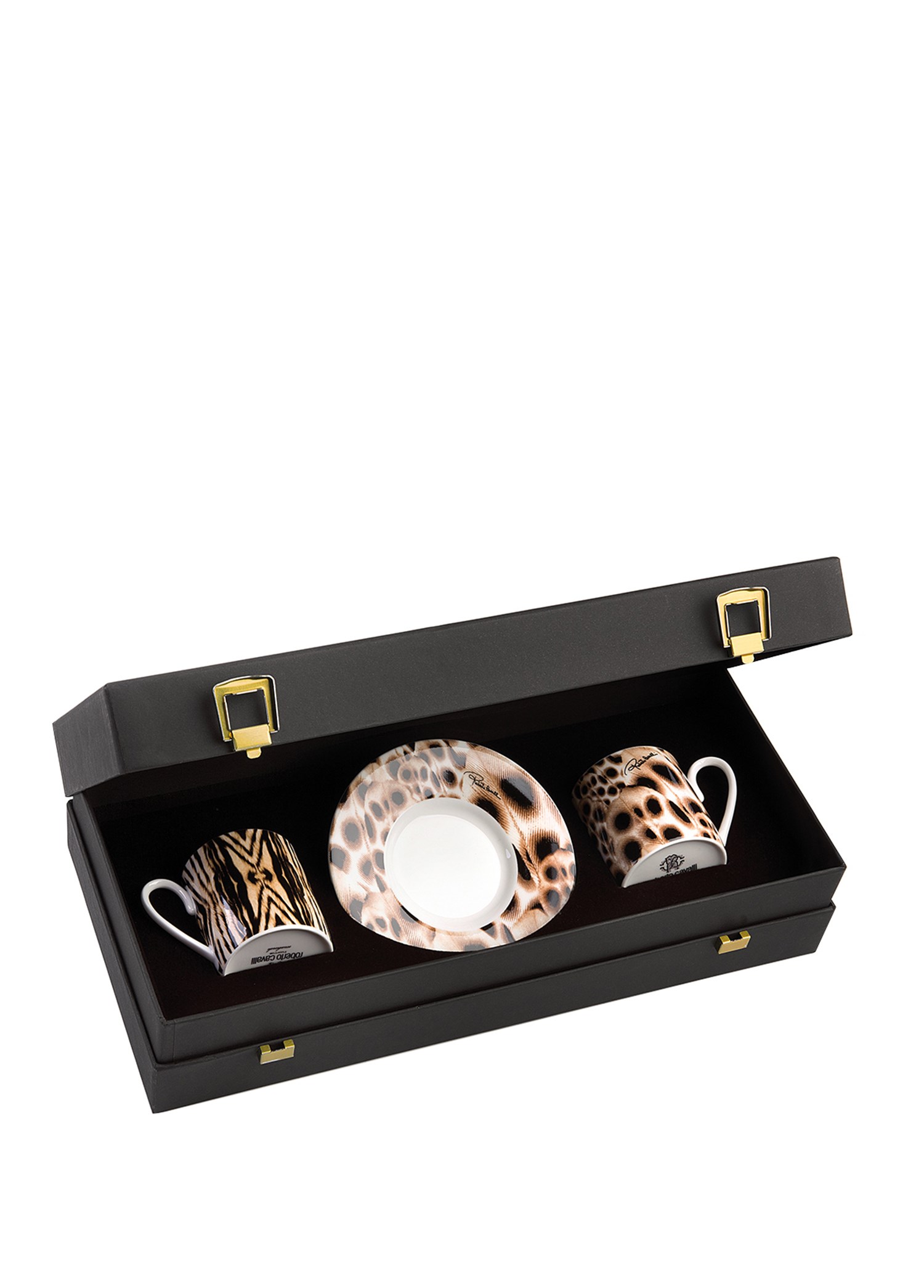 ROBERTO CAVALLI AFRICA - 2 KISILIK TURK KAHVESI FINCAN VE TABAGI, 0,12 L, 4 PARCA