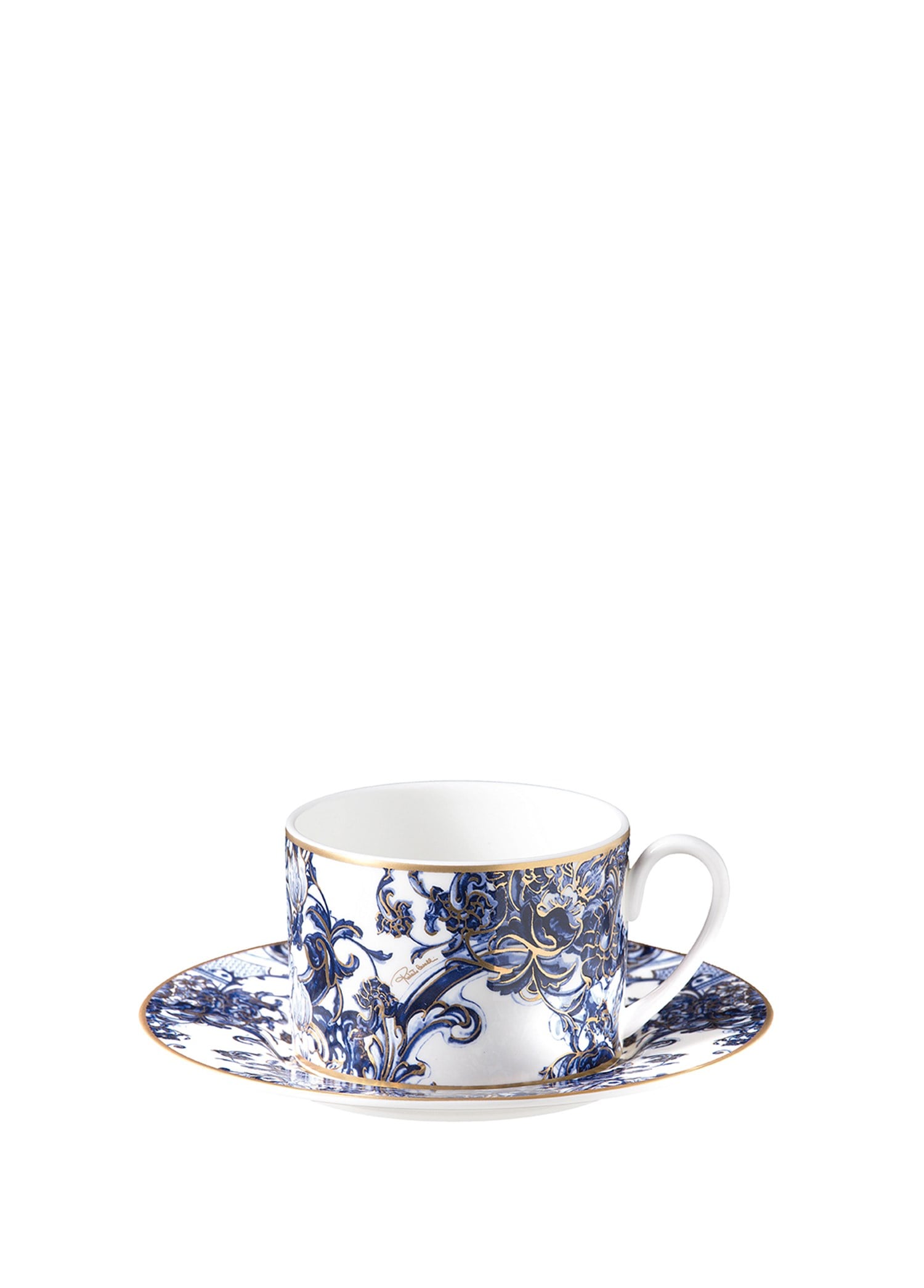 ROBERTO CAVALLI AZULEJOS - 1 KISILIK KAHVE/CAY FINCAN VE TABAGI, 0,22 L, 2 PARCA
