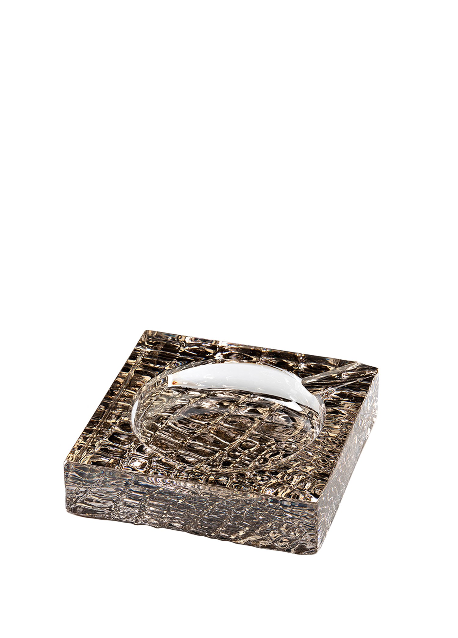 ROBERTO CAVALLI CROCODILE - KUL TABLASI, PLATIN, 15,5x15,5 CM